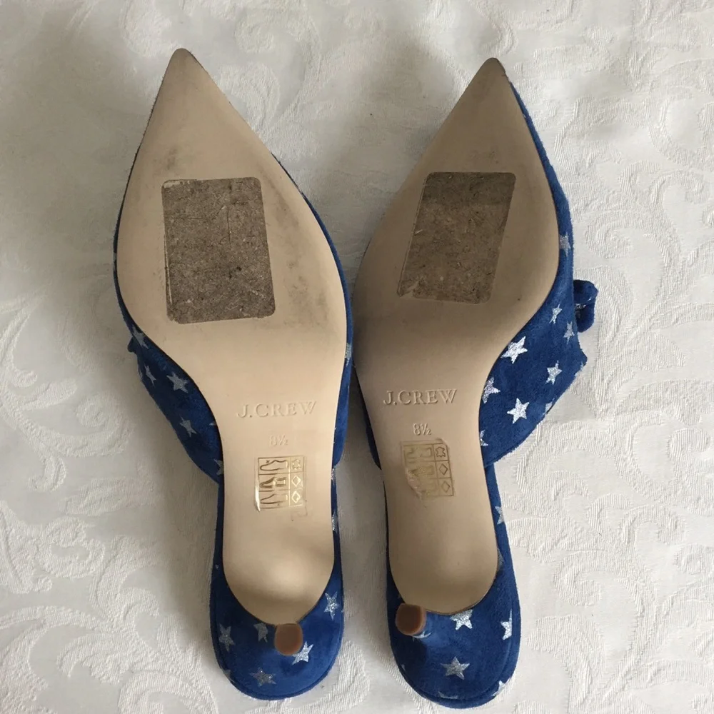 J. Crew glittery stars with bow sandals